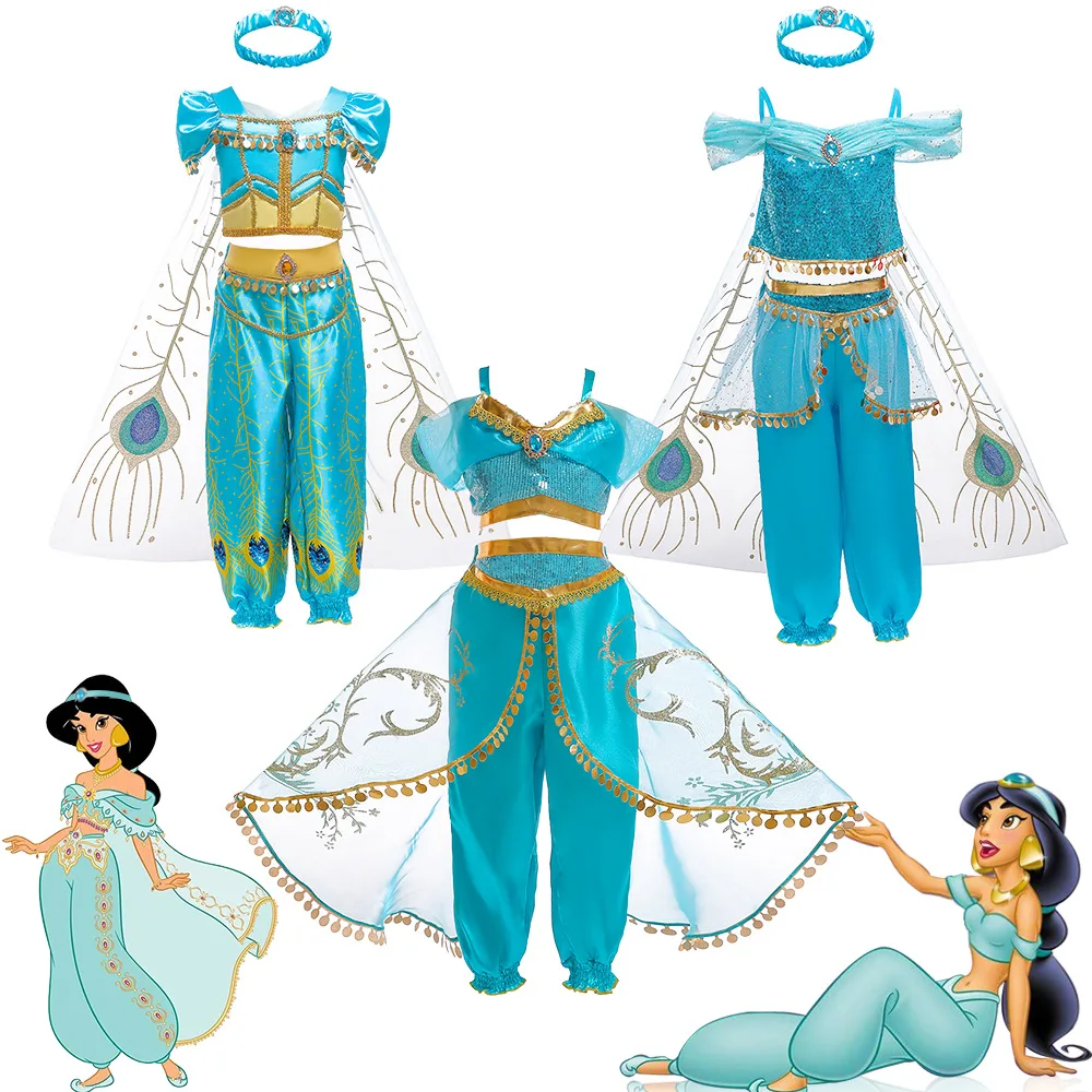 Нарядная одежда принцессы жасмина для маленьких девочек; Вечерние костюмы на Хэллоуин для детей; Детское платье; vestidos infantil; 2020 
Нарядная одежда принцессы жасмина для маленьких девочек; Вечерние костюмы на Хэллоуин для детей; Детское платье; vestidos infantil; 2020