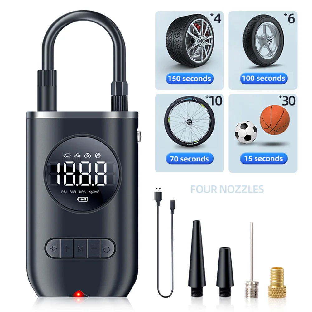 Handheld Bicycle Electric Air Inflatable Pump Portable Smart Wireless Tire Inflator Air Pumps Motorcycle Bike Universal
Handheld Bicycle Electric Air Inflatable Pump Portable Smart Wireless Tire Inflator Air Pumps Motorcycle Bike Universal