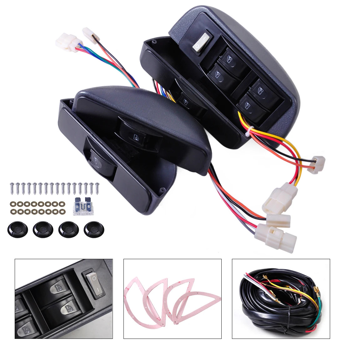 Power Window Lock Kit 4 Rocker Switch Button Window Switch 12V Car 4 Doors Fit for Ford Hyundai Nissan Chevrolet Honda
Power Window Lock Kit 4 Rocker Switch Button Window Switch 12V Car 4 Doors Fit for Ford Hyundai Nissan Chevrolet Honda