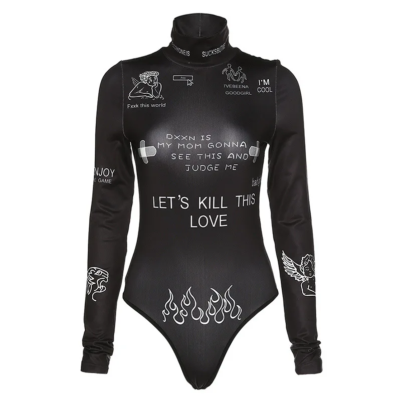 autumn letter print sexy bodysuit women long sleeve jumpsuit turtleneck skinny playsuit black khaki outfits col rouler femme
autumn letter print sexy bodysuit women long sleeve jumpsuit turtleneck skinny playsuit black khaki outfits col rouler femme