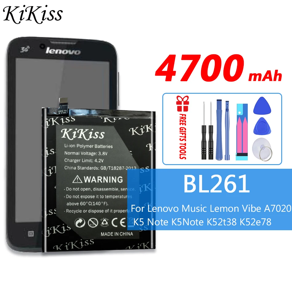 BL261 для Lenovo Music Lemon Vibe A7020 K5 Note K5Note K52t38 K52e78 4700 мАч сотовый телефон с аккумулятором большой емкости
BL261 для Lenovo Music Lemon Vibe A7020 K5 Note K5Note K52t38 K52e78 4700 мАч сотовый телефон с аккумулятором большой емкости