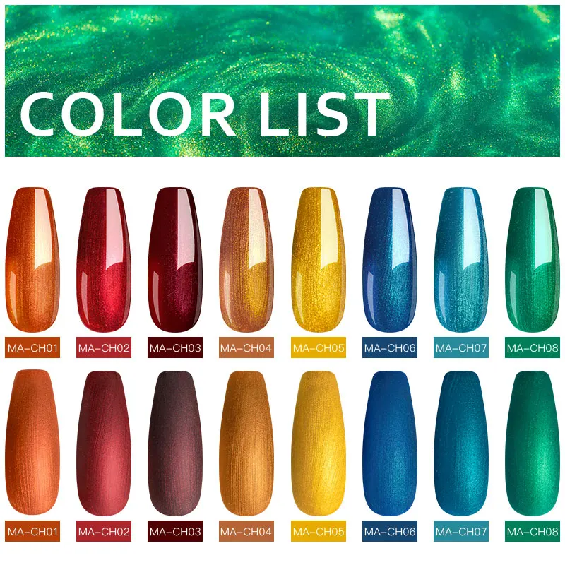 MEET ACROSS Metallic Color Nail Gel Polish Varnish Lacquer Matte UV Need Top Coat Manicure DIY Art Paint | Красота и здоровье