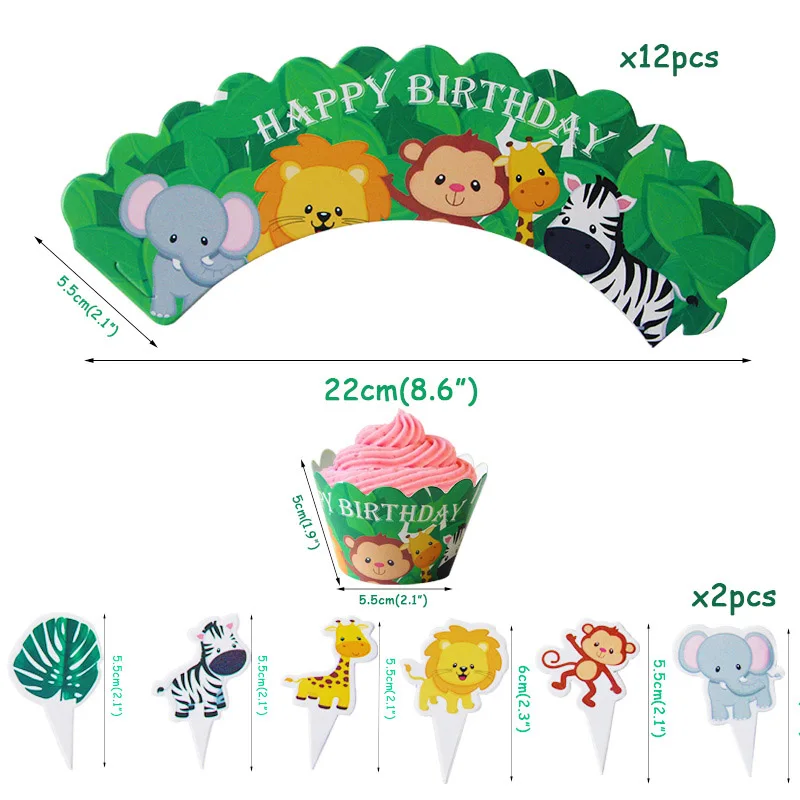Wild Jungle Party Cake Topper Happy Birthday Animal Cake Flag Boy Birthday Party Decoration Children Forest Party Supplies
Wild Jungle Party Cake Topper Happy Birthday Animal Cake Flag Boy Birthday Party Decoration Children Forest Party Supplies