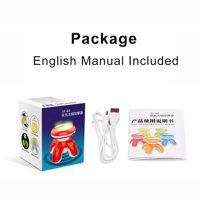 Mini Massager Body Massager Electric Small Four-foot Vibration Luminous Massager Waist and Leg Back Massager USB Rechargeable
Mini Massager Body Massager Electric Small Four-foot Vibration Luminous Massager Waist and Leg Back Massager USB Rechargeable