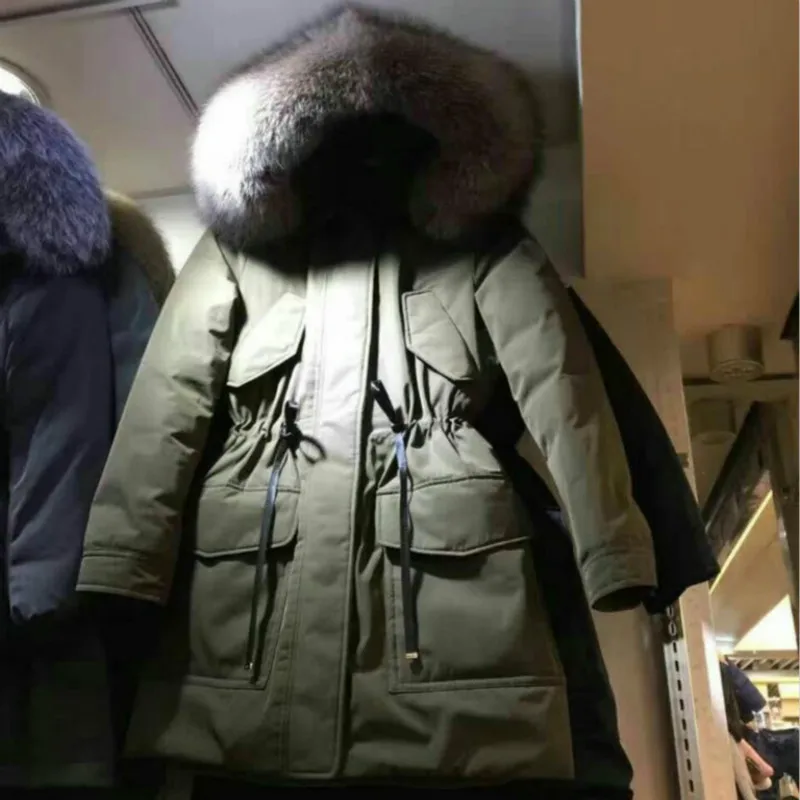 New Winter Fashion Warm Down Mid-length Jacket Fox Fur Collar Stylish Slimmed-up Casual Overcoat Outwear Drawstring Slim Coat
New Winter Fashion Warm Down Mid-length Jacket Fox Fur Collar Stylish Slimmed-up Casual Overcoat Outwear Drawstring Slim Coat
