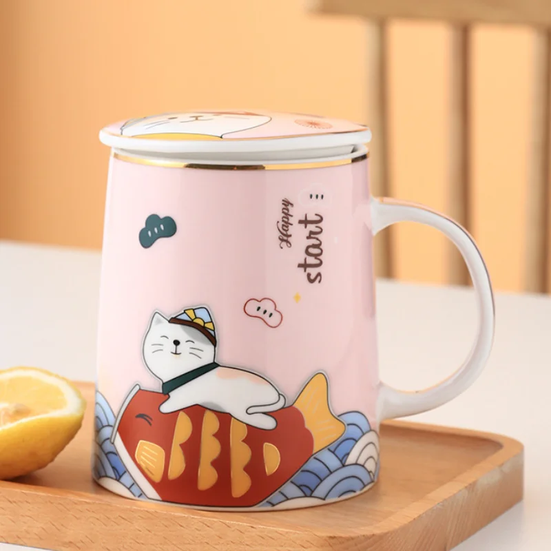350ml cute cartoon cat ceramic mugs with lid spoon coffee mug couple breakfast milk cup ladies office coffee cups
350ml cute cartoon cat ceramic mugs with lid spoon coffee mug couple breakfast milk cup ladies office coffee cups