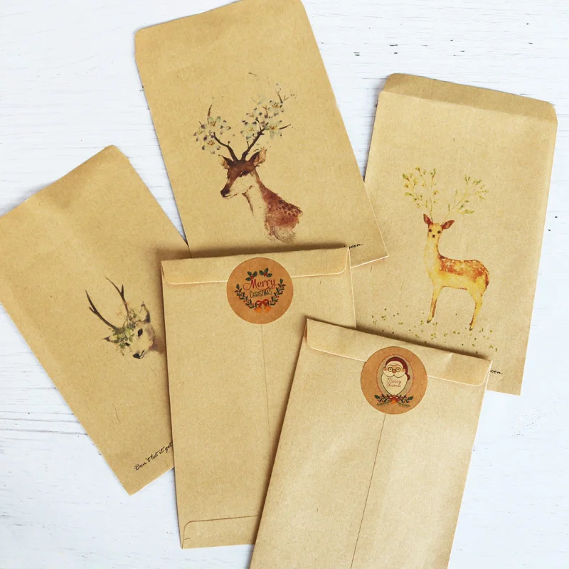 20pcs Deer Envelopes Christmas Kraft Paper Envelopes Small Kraft Paper Bag Letter Card Bag For Birthday Wedding Party Decoration
20pcs Deer Envelopes Christmas Kraft Paper Envelopes Small Kraft Paper Bag Letter Card Bag For Birthday Wedding Party Decoration