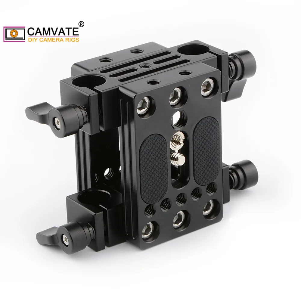 CAMVATE Tripod Baseplate With Standard 15mm Rod Clamp&1/4-20" Low Profile Screw For DSLR Camera Shoulder Rig 15mm Support System
CAMVATE Tripod Baseplate With Standard 15mm Rod Clamp&1/4-20" Low Profile Screw For DSLR Camera Shoulder Rig 15mm Support System