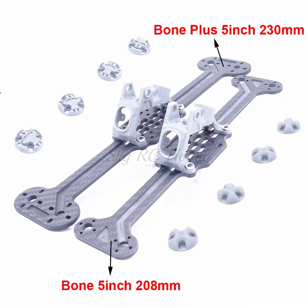 5Inch Bone 208mm / Bone Plus 230mm 230 Carbon Fiber Frame Unit TPU Parts FPV Drone kit For Brushless Motors 2004 / 2204 / 1506
5Inch Bone 208mm / Bone Plus 230mm 230 Carbon Fiber Frame Unit TPU Parts FPV Drone kit For Brushless Motors 2004 / 2204 / 1506