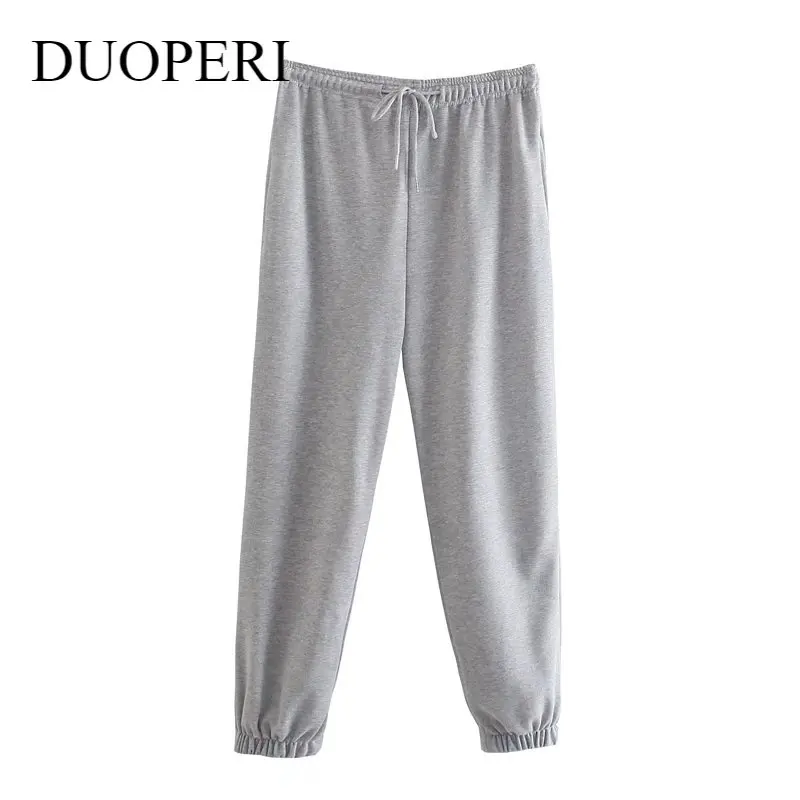 DUOPERI Fashion Women Drawstring Solid Long Pants Vintage High Waist Elastic Waist Female Trousers
DUOPERI Fashion Women Drawstring Solid Long Pants Vintage High Waist Elastic Waist Female Trousers