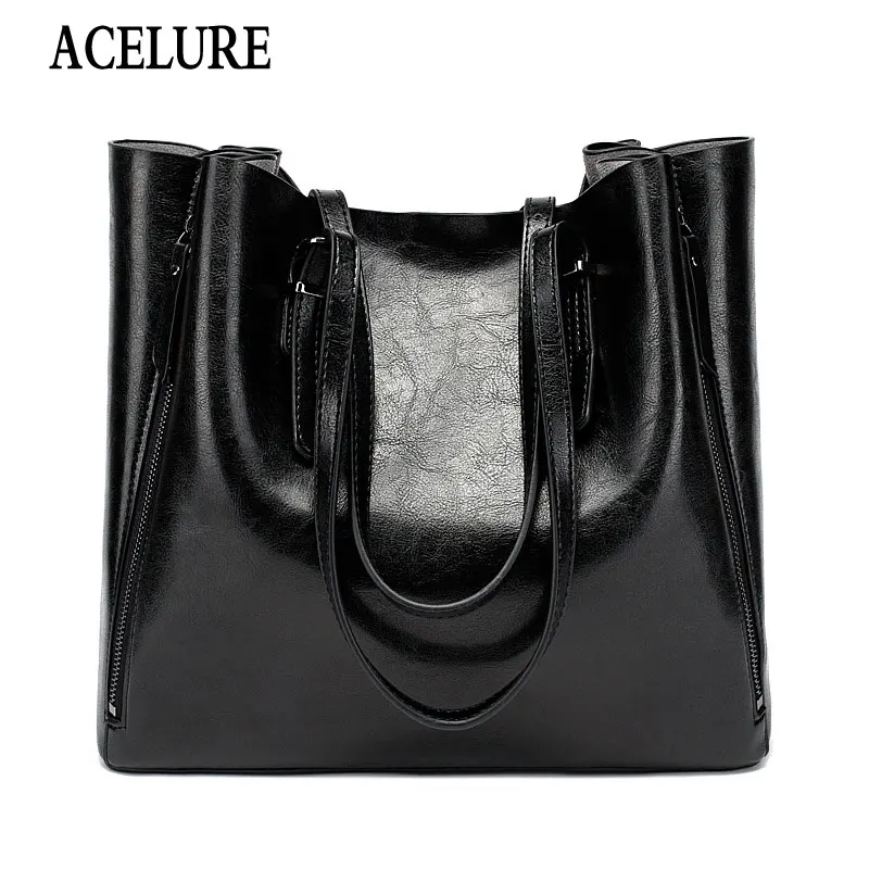 ACELURE Large Capacity Female Handbag Solid Color PU Leather Shoulder Top-Handle Bag Women Casual Bucket Bag Simple Style Totes
ACELURE Large Capacity Female Handbag Solid Color PU Leather Shoulder Top-Handle Bag Women Casual Bucket Bag Simple Style Totes