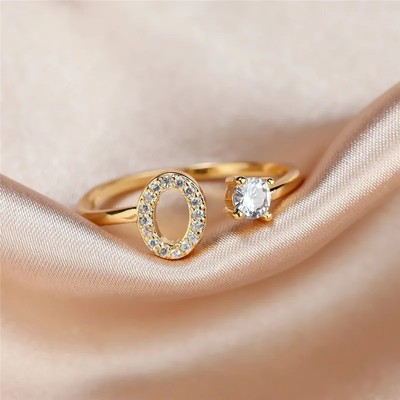 Simple Female Letter O Zircon Jewelry Cute Gold Color Wedding Rings For Women Luxury White Round Crystal Engagement Open Ring
Simple Female Letter O Zircon Jewelry Cute Gold Color Wedding Rings For Women Luxury White Round Crystal Engagement Open Ring