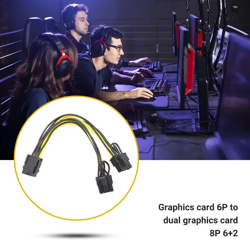 5/10pcs PCI-E 6-Pin To Dual 6+2-Pin (6-Pin/8-Pin) Power Splitter Graphics Card 6Pin To Dual 8Pin PCIE PCI Express Power Cable
5/10pcs PCI-E 6-Pin To Dual 6+2-Pin (6-Pin/8-Pin) Power Splitter Graphics Card 6Pin To Dual 8Pin PCIE PCI Express Power Cable