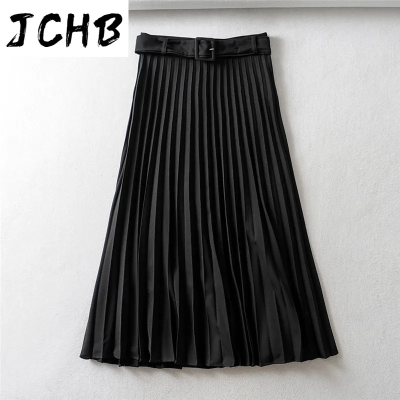 SHZQJCHB Women Pleated Skirt With Belt High Waist Elegant Vintage A-line Midi Skirts Female 2021
SHZQJCHB Women Pleated Skirt With Belt High Waist Elegant Vintage A-line Midi Skirts Female 2021