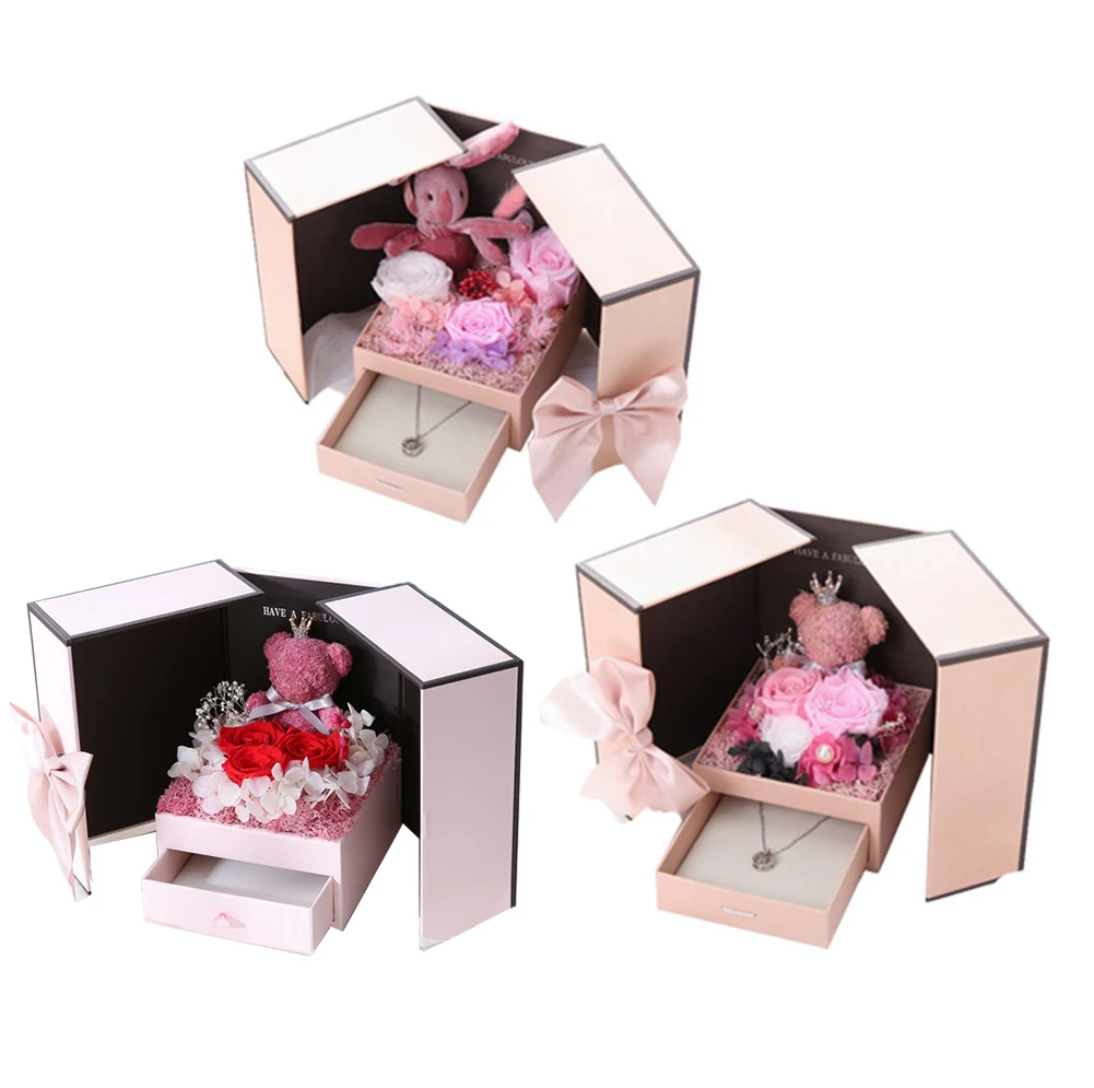 Romantic Flower Decoration Gift Box Necklace Pendant Box Flower Jewelry Display Gift Box For Valentine's Day Present For Girl
Romantic Flower Decoration Gift Box Necklace Pendant Box Flower Jewelry Display Gift Box For Valentine's Day Present For Girl