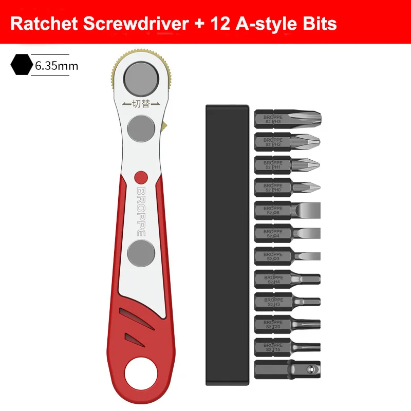 1/4 Inch BROPPE Screwdriver Handle Ratchet Automatic Lock 12Pcs Hand Screwdriver Bit Magnetic Bit Driver Household Repair Tool
1/4 Inch BROPPE Screwdriver Handle Ratchet Automatic Lock 12Pcs Hand Screwdriver Bit Magnetic Bit Driver Household Repair Tool