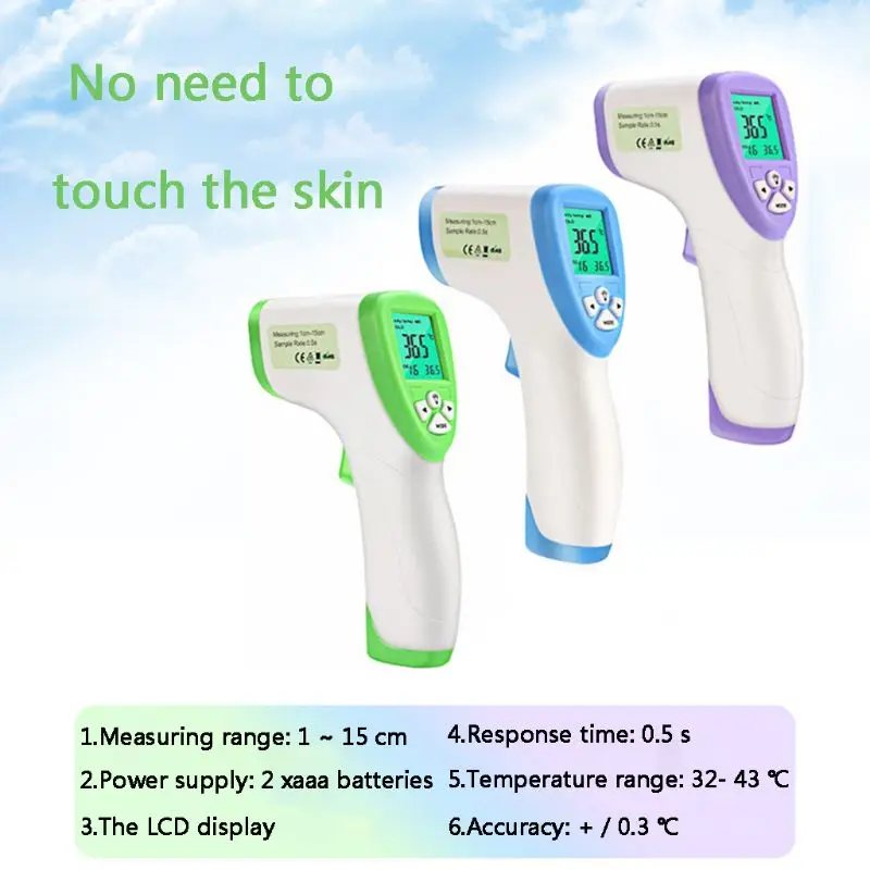 1Pc Non-Contact Infrared Electronic Thermometer Digital Thermometer Fast infrared IR New
1Pc Non-Contact Infrared Electronic Thermometer Digital Thermometer Fast infrared IR New