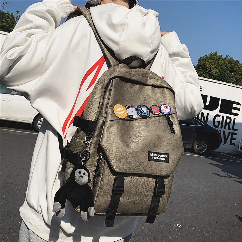 Original Design Schoolbag Fashion Large Capacity Student Backpack Fashion Brand Tooling Style Street Personality Travel Bag
Original Design Schoolbag Fashion Large Capacity Student Backpack Fashion Brand Tooling Style Street Personality Travel Bag