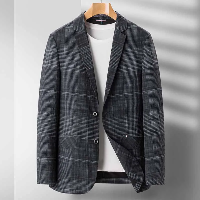 Man Spring And Autumn Male Blazer Luxury Single Breasted Plaids Business Casual Mens Blazer Fashion Slim Fit Man Blazer 4XL
Man Spring And Autumn Male Blazer Luxury Single Breasted Plaids Business Casual Mens Blazer Fashion Slim Fit Man Blazer 4XL