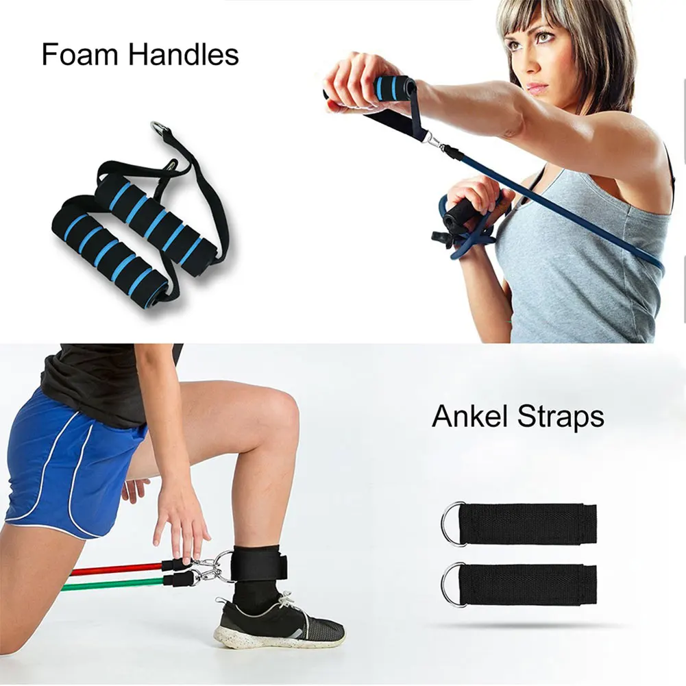11 Pcs resistance band set yoga exercise resistance band exercise body belt home gym training ankle stretch exercise pull rope
11 Pcs resistance band set yoga exercise resistance band exercise body belt home gym training ankle stretch exercise pull rope