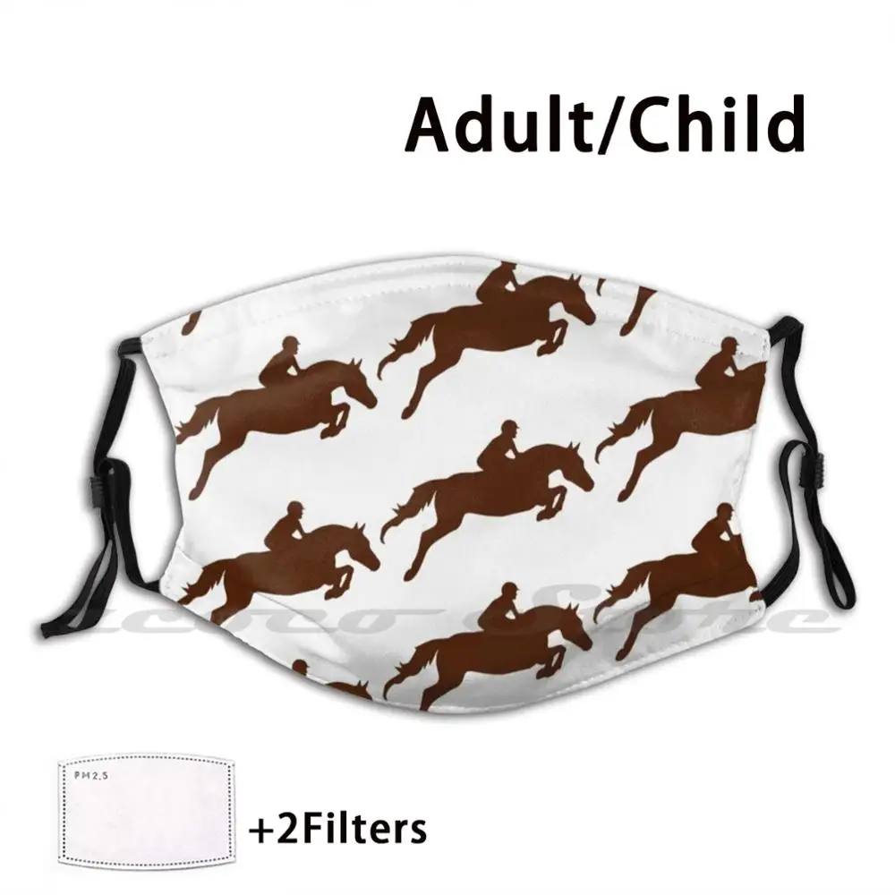 

Show Jumper Washable Trending Customized Pm2.5 Filter Mask Show Jumper Horse Riding Equestrian Horse Show Jumping