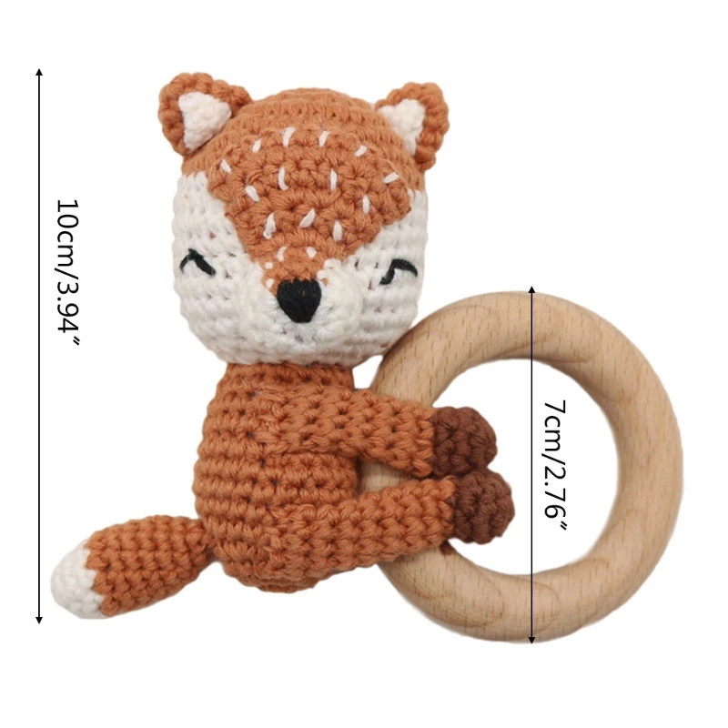 Baby Wooden Teether Ring DIY Crochet Animal Rattle Bracelet Infant Teething Nursing Soother Molar Toys for Newborn Shower Gifts
Baby Wooden Teether Ring DIY Crochet Animal Rattle Bracelet Infant Teething Nursing Soother Molar Toys for Newborn Shower Gifts