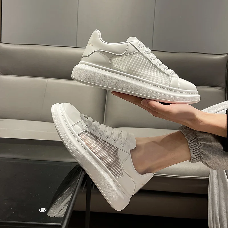 Summer New Sports And Leisure McQueen White Shoes Women's Casual Couple Shoes Increased Flat Shoes Single Shoes Net Shoes
Summer New Sports And Leisure McQueen White Shoes Women's Casual Couple Shoes Increased Flat Shoes Single Shoes Net Shoes
