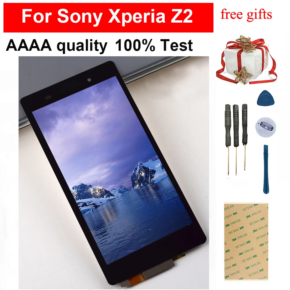 Для sony Xperia Z2 lcd дисплей кодирующий преобразователь сенсорного экрана в сборе для