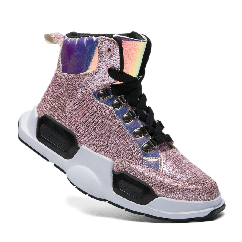 Women's Glitter Sneakers Metallic Sequins Skateboard Sneakers High Top Leather Sport Boots Girls Platform Walking Shoes Running
Women's Glitter Sneakers Metallic Sequins Skateboard Sneakers High Top Leather Sport Boots Girls Platform Walking Shoes Running