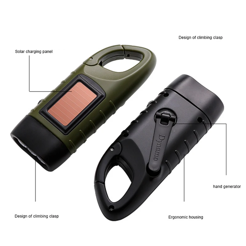 Outdoor self-defense hand-cranked power generation led mini flashlight multifunctional solar flashlight Rechargeable light
Outdoor self-defense hand-cranked power generation led mini flashlight multifunctional solar flashlight Rechargeable light