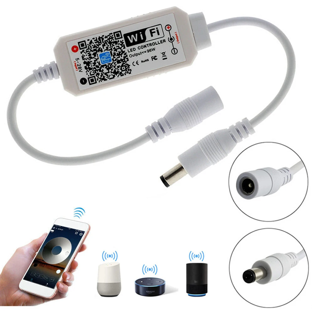 DC 5-28V RGB Led Wifi Controller Wireless Mini WiFi LED Controller For SMD 2835 3014 3528 5050 5630 5730 Led Strip Magic Home
DC 5-28V RGB Led Wifi Controller Wireless Mini WiFi LED Controller For SMD 2835 3014 3528 5050 5630 5730 Led Strip Magic Home