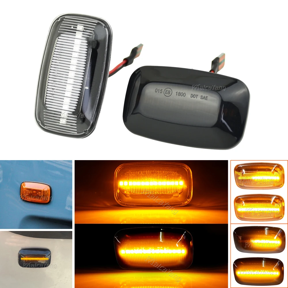 For Toyota Land Cruiser 70 80 100 Series 1998-2007 LED Side Marker Turn Signal Lights Dynamic Blinker
For Toyota Land Cruiser 70 80 100 Series 1998-2007 LED Side Marker Turn Signal Lights Dynamic Blinker