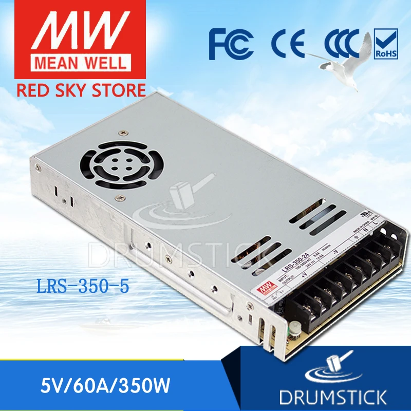 Бренд MEAN WELL представляет LRS 350 5 5V 60A meanwell 300W один Выход переключение