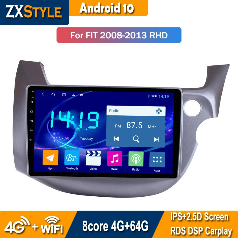 Автомобильный радиоприемник на Android 10 для Honda Fit 2008-2013, стереоприемник с правым рулем, GPS-навигация, Автомобильный видео мультимедийный плеер 
Автомобильный радиоприемник на Android 10 для Honda Fit 2008-2013, стереоприемник с правым рулем, GPS-навигация, Автомобильный видео мультимедийный плеер