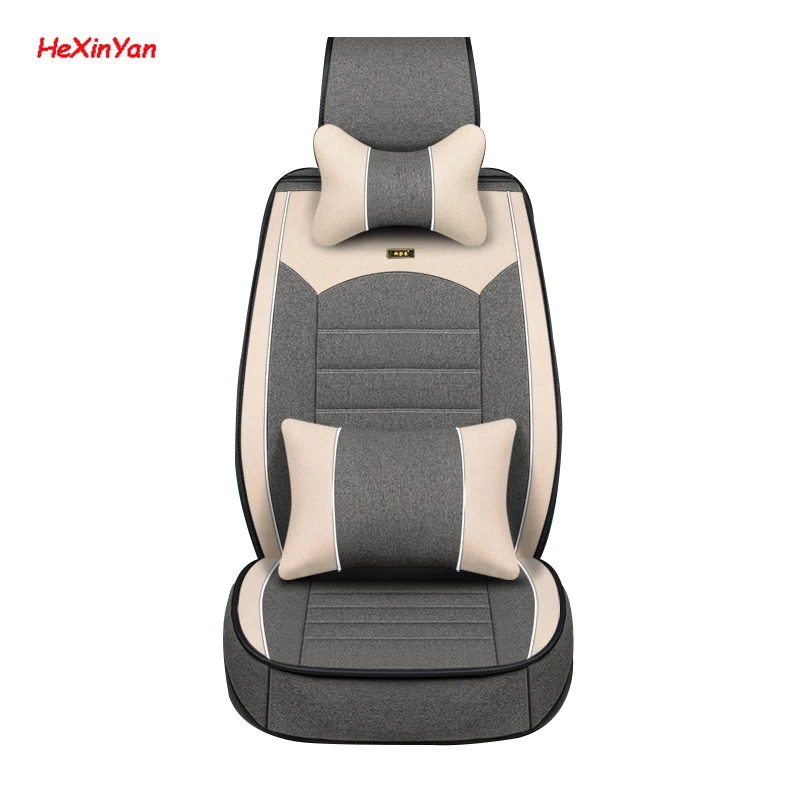 

HeXinYan Universal Flax Car Seat Covers for Land Rover all models Freelander Rover Range Evoque Sport Discovery 4 5 auto styling
