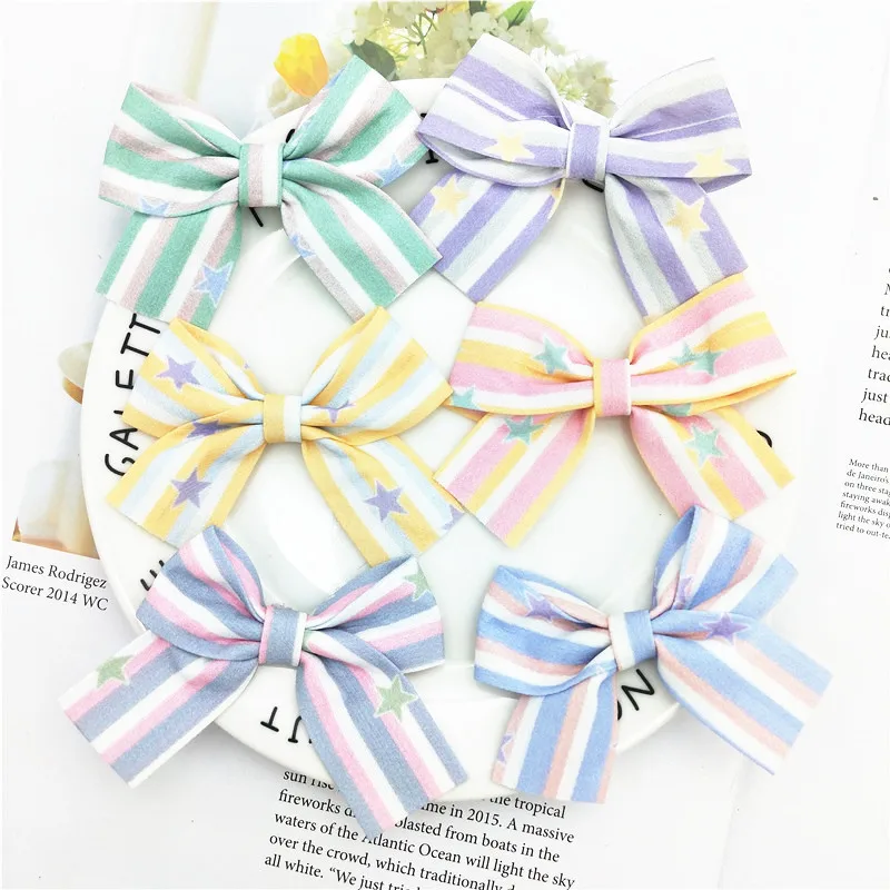 18Pcs/LOT 7*5CM Stripe BowKnot Appliques For DIY Brooches Children Headwear Accessories Cloth Scarf Decoration Patches
18Pcs/LOT 7*5CM Stripe BowKnot Appliques For DIY Brooches Children Headwear Accessories Cloth Scarf Decoration Patches