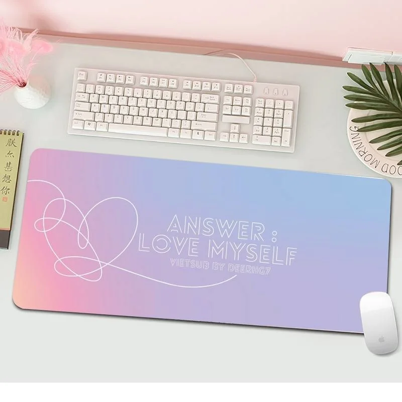 Игровой коврик для мыши домашний клавиатуры аниме Love Yourself Flower Kpop офисный