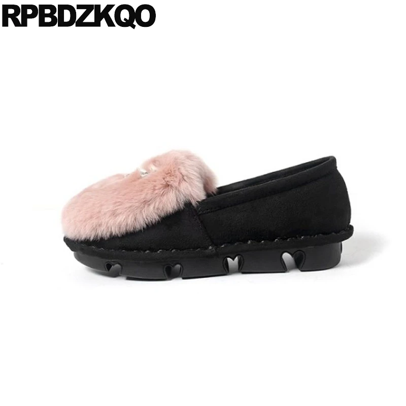 Женские замшевые туфли, розовые зимние дизайнерские туфли на плоской подошве, с кристаллами, большие размеры