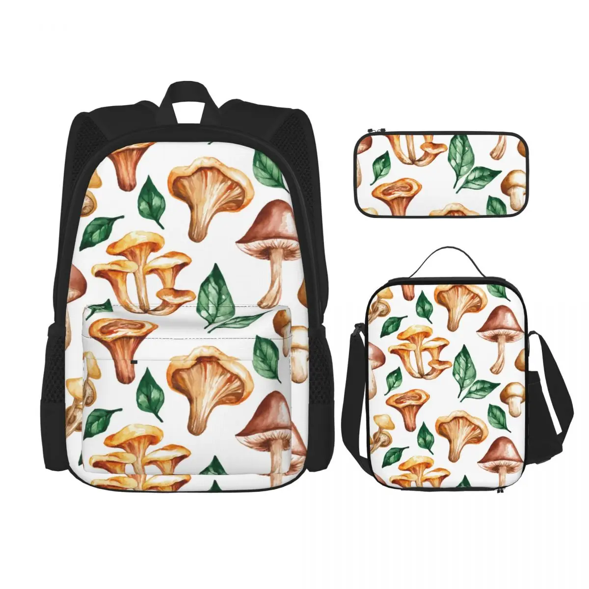 Watercolor Mushroom Leaves School Bag Set for Teenagers Girls Boys Student Travel Book Bag Kids Mochila
Watercolor Mushroom Leaves School Bag Set for Teenagers Girls Boys Student Travel Book Bag Kids Mochila