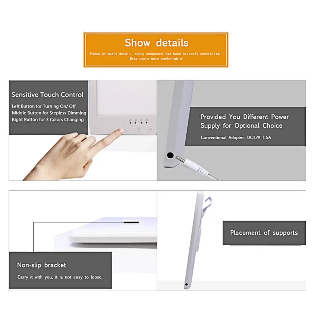 Stepless Dimming Sad Lamp Phototherapy Bionic Solar Light Touch Therapy Light Depression Anti-fatigue Lamp Timed EU Ship By DHL
Stepless Dimming Sad Lamp Phototherapy Bionic Solar Light Touch Therapy Light Depression Anti-fatigue Lamp Timed EU Ship By DHL