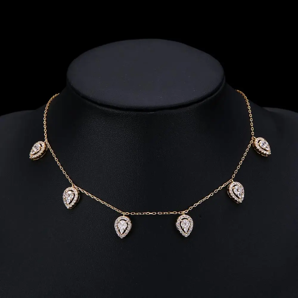 New Women Sexy Water Drop Pendant Necklace Gold Color Link Chain Choker Necklace For Women Wedding Bijoux Wholesale HX002 
New Women Sexy Water Drop Pendant Necklace Gold Color Link Chain Choker Necklace For Women Wedding Bijoux Wholesale HX002
