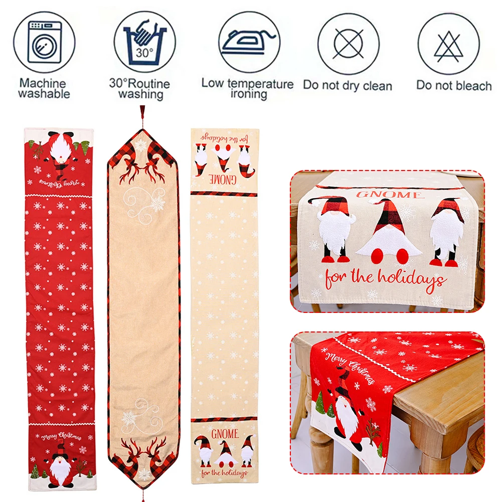 35x180cm Christmas Linen Table Runner Xmas Decor Party Safe Environmental Friendly Washing Machine Cover Cloth Dinner Tablecloth
35x180cm Christmas Linen Table Runner Xmas Decor Party Safe Environmental Friendly Washing Machine Cover Cloth Dinner Tablecloth