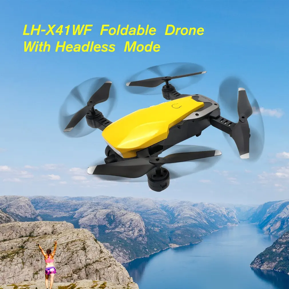 

LH-X41WF RC Drone Quadcopter With Camera 30W 200W 2.4G 6-Axis Wifi FPV Foldable Aircraft Altitude Hold Headless One Key Return