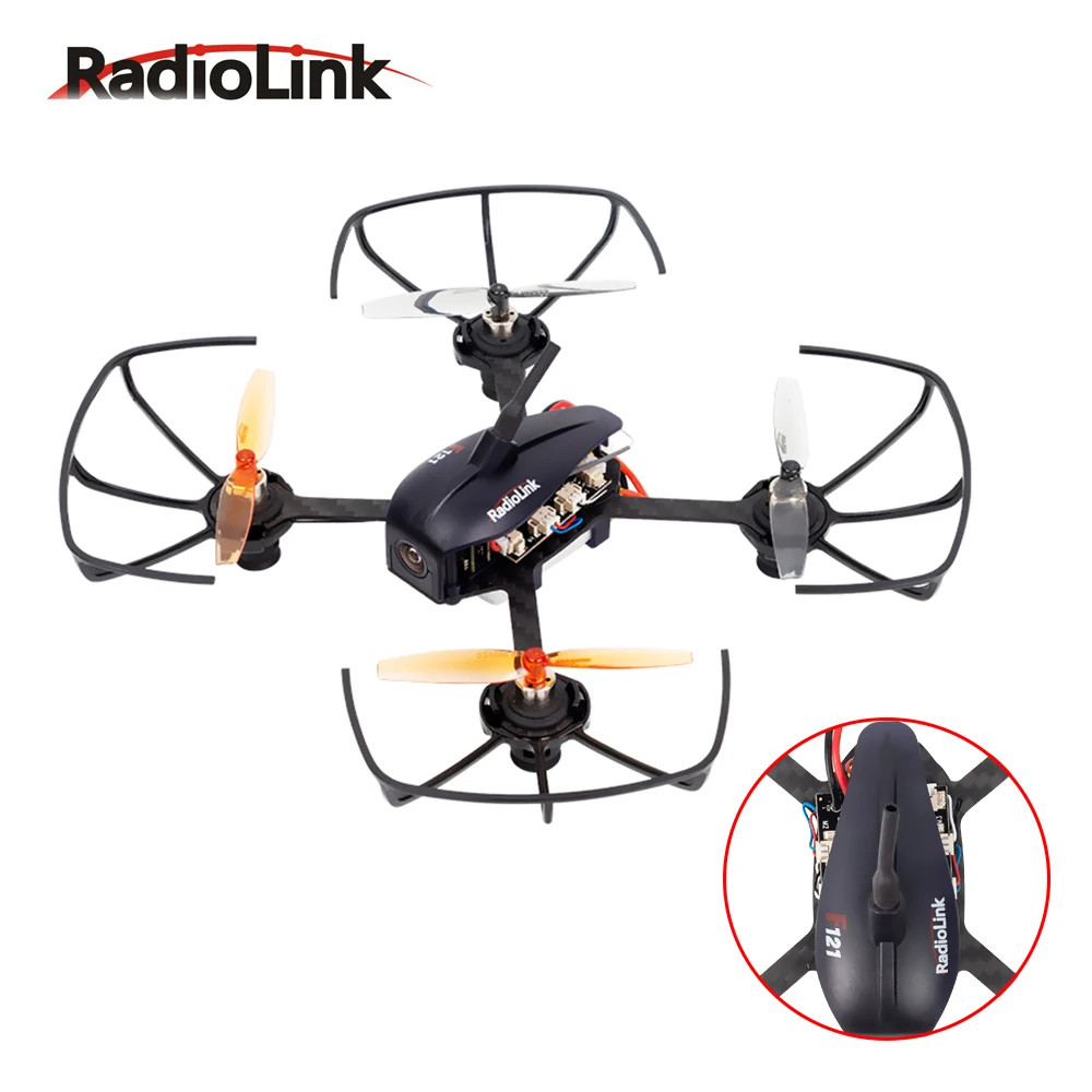 

RadioLink F121 Eneopterinae 121mm Micro Brushed FPV Racing Drone BNF RTF w/ OSD Camera T8S RC 2KM Range 10mins Flight Time Gifts