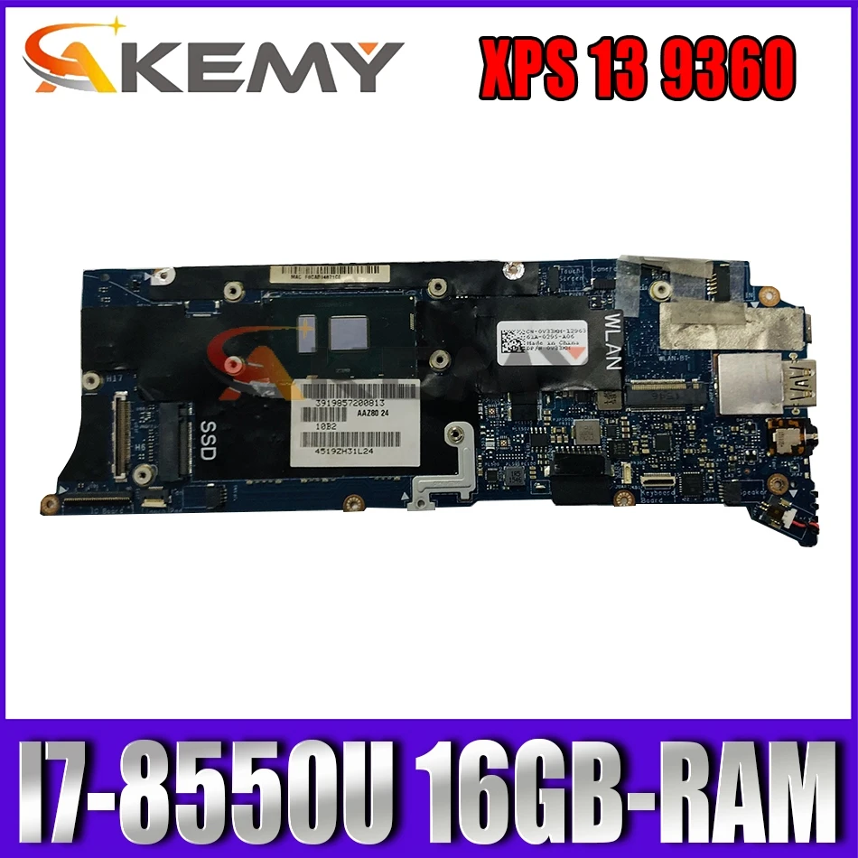 CN-0MJ08X 0MJ08X MJ08X для Dell XPS 13 9360 материнская плата для ноутбука CAZ70 LA-F051P с процессором SR3LC I7-8550U 16GB-RAM 100% полностью протестирована
CN-0MJ08X 0MJ08X MJ08X для Dell XPS 13 9360 материнская плата для ноутбука CAZ70 LA-F051P с процессором SR3LC I7-8550U 16GB-RAM 100% полностью протестирована