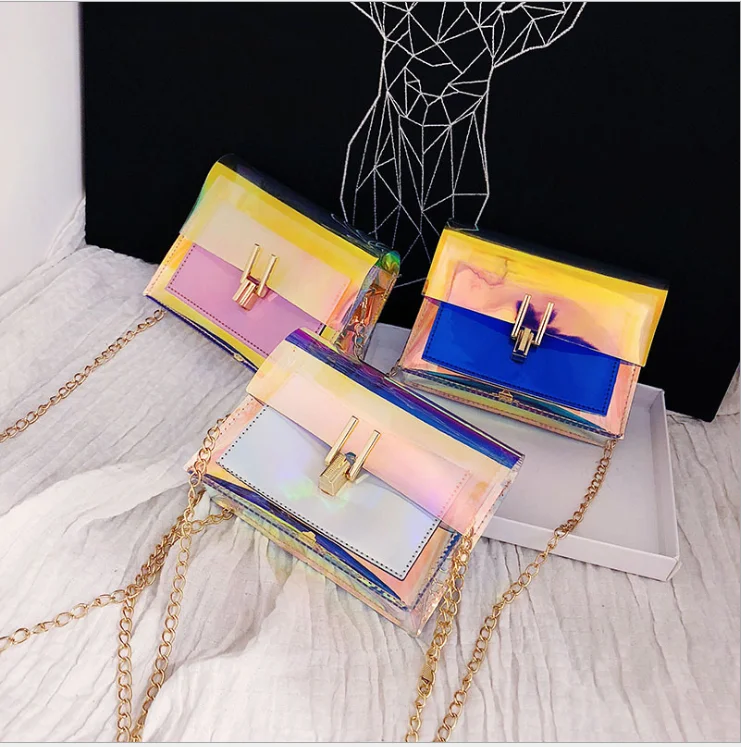 Women Laser Crossbody Bag Messenger PVC Jelly Small Tote Messenger Bags Shoulder Bag Laser Holographic Lady Sac Femme Bandoulier
Women Laser Crossbody Bag Messenger PVC Jelly Small Tote Messenger Bags Shoulder Bag Laser Holographic Lady Sac Femme Bandoulier