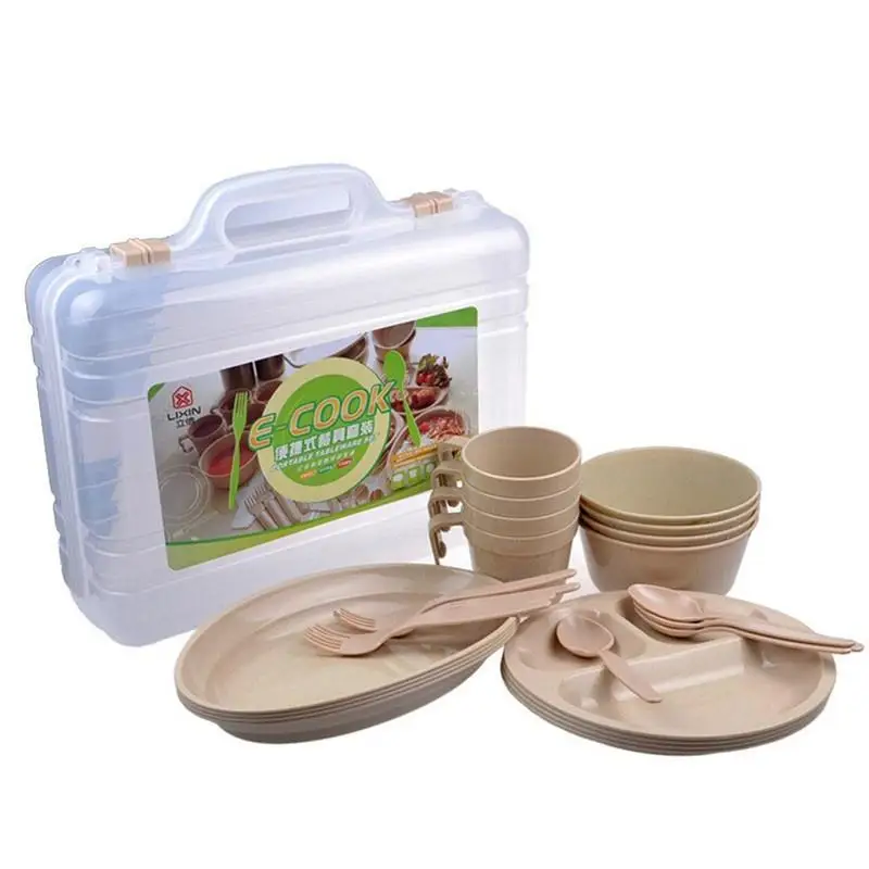 Luxury Home Outdoor Travel Picnic Portable PP Tableware 24Pcs in 1 Sets Disposable Bowls Forks Plates Cup Split Disks
Luxury Home Outdoor Travel Picnic Portable PP Tableware 24Pcs in 1 Sets Disposable Bowls Forks Plates Cup Split Disks