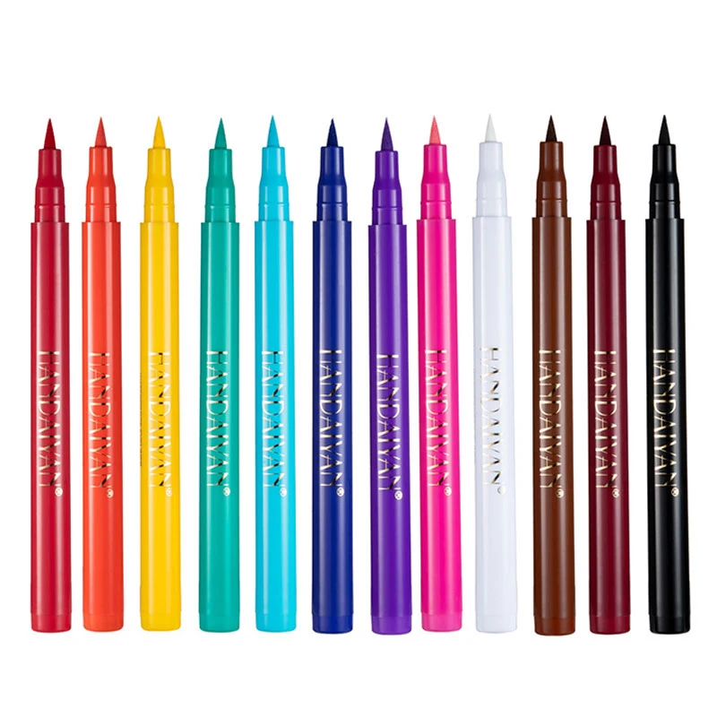 12 Color Eyeliner Liquid Waterproof Easy To Wear Make Up Long Lasting Matte Eye Liner Blue Red Green White Gold Brown Eyeliner
12 Color Eyeliner Liquid Waterproof Easy To Wear Make Up Long Lasting Matte Eye Liner Blue Red Green White Gold Brown Eyeliner