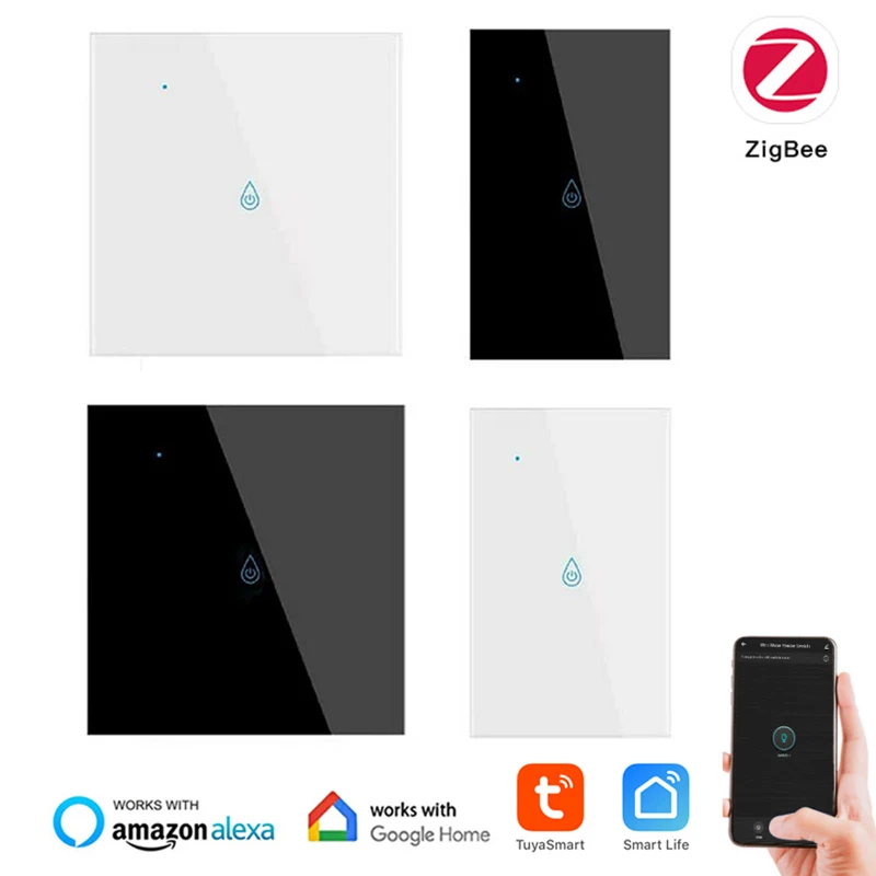 Zigbee WiFi Boiler Switch Smart Life Tuya App Water Heater Timing Function Remote Voice Control US EU Standard Alexa Google Home
Zigbee WiFi Boiler Switch Smart Life Tuya App Water Heater Timing Function Remote Voice Control US EU Standard Alexa Google Home