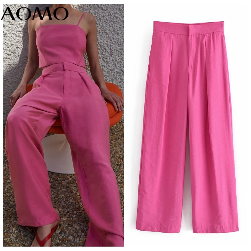 AOMO Fashion Women Pink Suit Pants Trousers Pockets Buttons Office Lady Long Pants Pantalon QN59A
AOMO Fashion Women Pink Suit Pants Trousers Pockets Buttons Office Lady Long Pants Pantalon QN59A